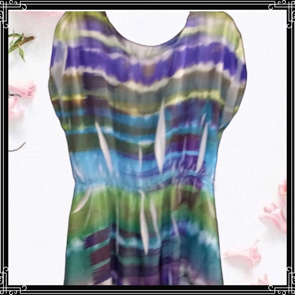 WATER Color blouson top size large/xlarge